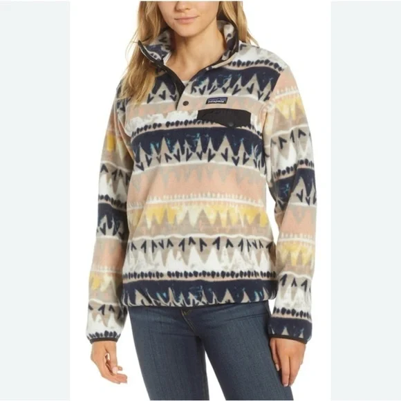 Patagonia Fleece Synchilla Snap-T Pullover Bandicoot Marrow Grey Small​​​ - Picture 4 of 10